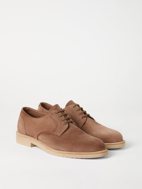 Brunello Cucinelli Reversed calfskin lightweight Derbys