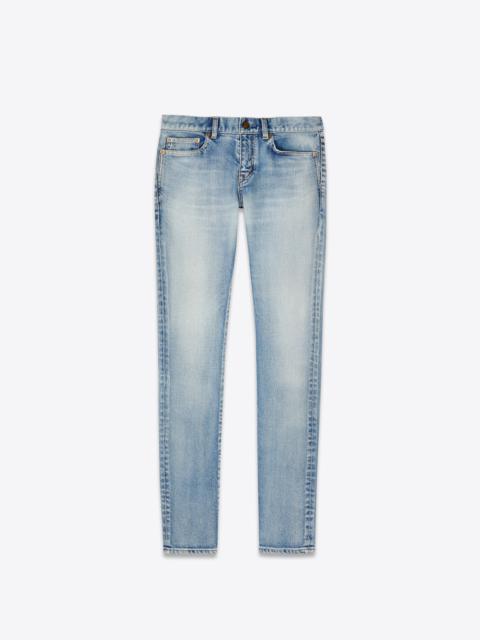 SAINT LAURENT skinny-fit jeans in 80's vintage blue stretch denim