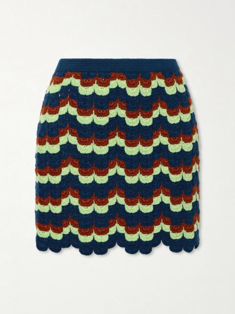 ESCVDO Alba Crocheted Cotton Mini Skirt