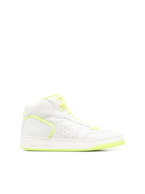 SAINT LAURENT two-tone high-top trainers
