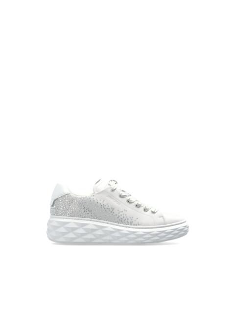 JIMMY CHOO Diamond Light Maxi crystal-embellished leather sneakers
