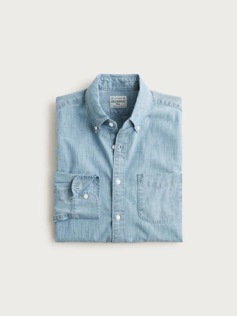 J.CREW Organic cotton chambray shirt in light wash