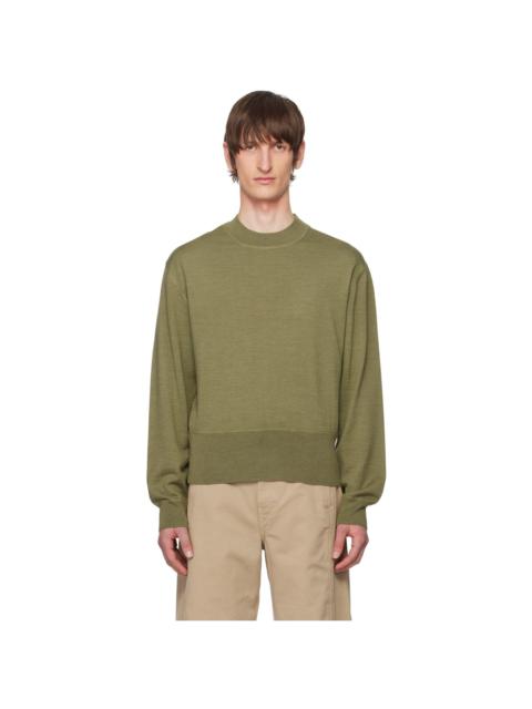 Lemaire Green Mock Neck Sweater