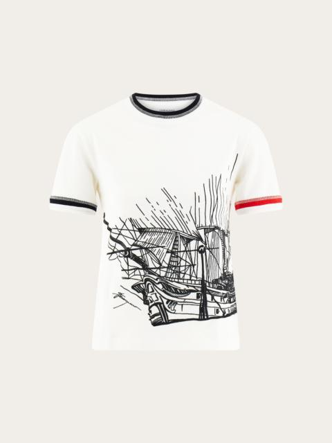 FERRAGAMO Embroidered t-shirt