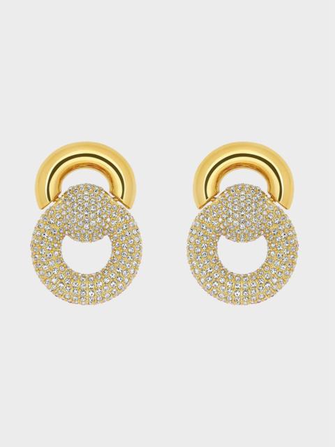 Oscar de la Renta Rhinestone Drop Earrings