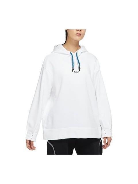 (WMNS) Nike Sportswear Loose Fleece Hoodie White DO7409-100