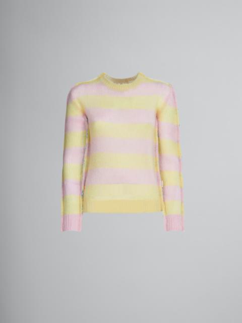 MOHAIR AND WOOL SWEATER WITH MULTICOLOUR STRIPES