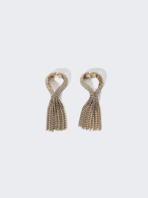 rabanne Crystal Chainmail Earrings Gold