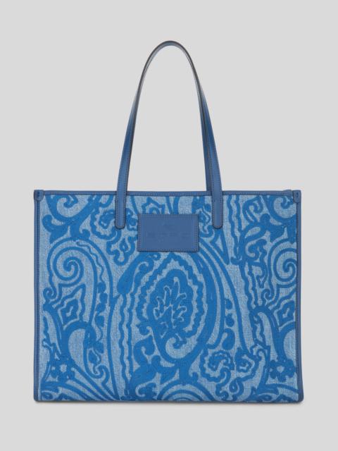 Etro PAISLEY JACQUARD LARGE SHOPPING BAG