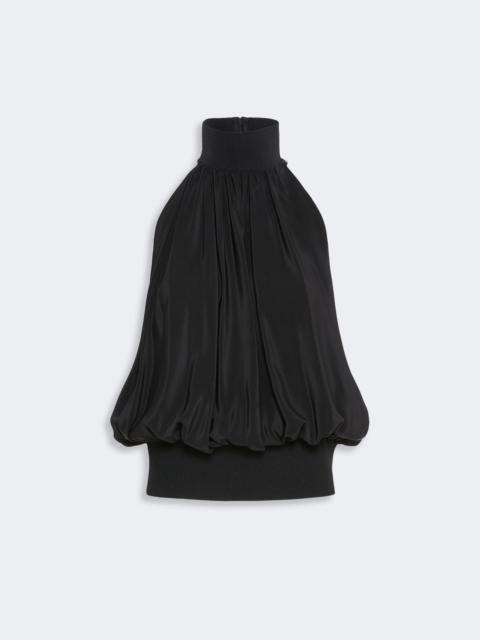 Sportmax PIOVRA Sleeveless pure silk top - BLACK