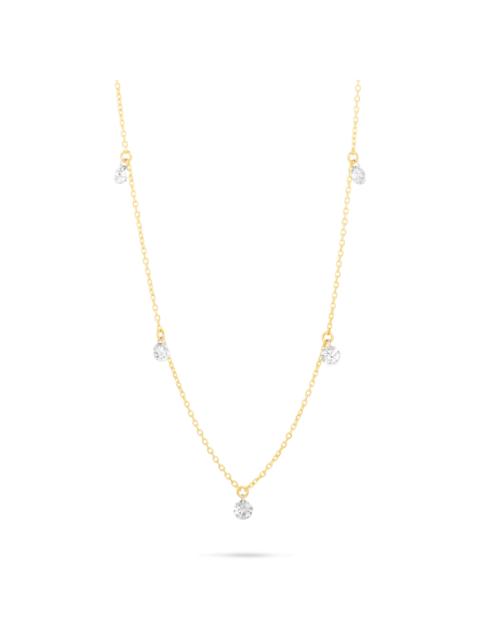 STONE AND STRAND Tiny 5 Diamond Twinkle Necklace