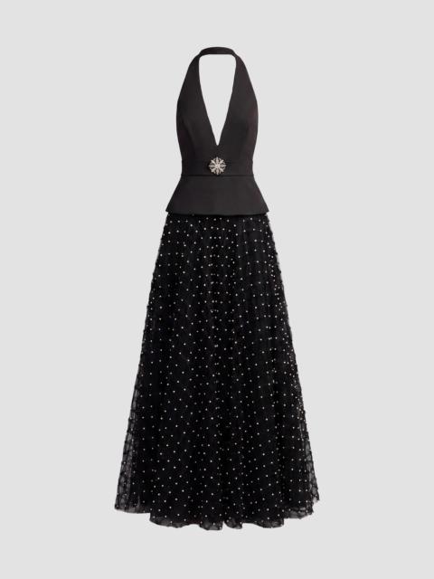 MAC DUGGAL Women's Embellished Halter Gown - Black