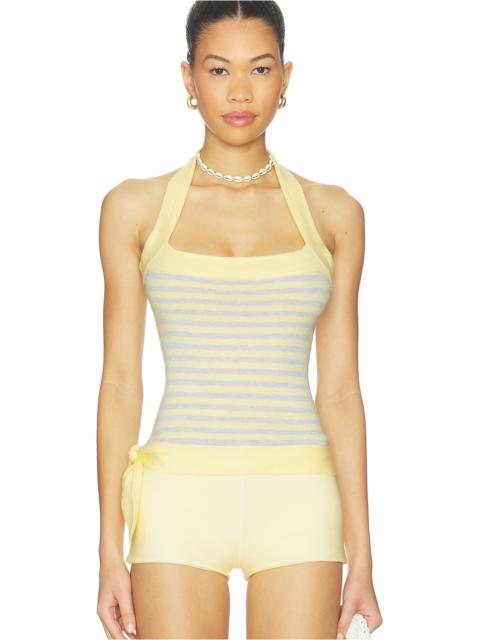Frankies Bikinis Quinn Cloud Knit Halter Top