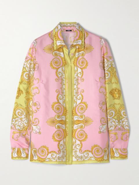VERSACE Printed Silk-twill Shirt