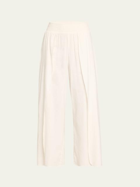 Larissa Cropped Linen-Blend Pants