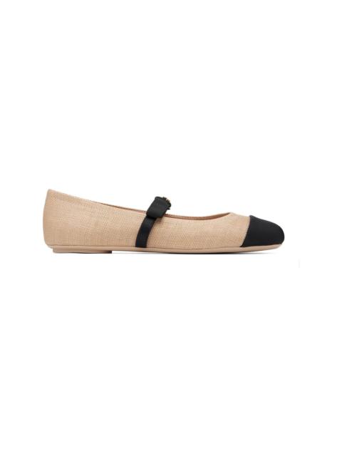 Gianvito Rossi Beige Minou Ballerina Flats