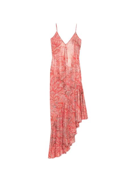 Etro Etro Paisley Ruffled Midi Dress