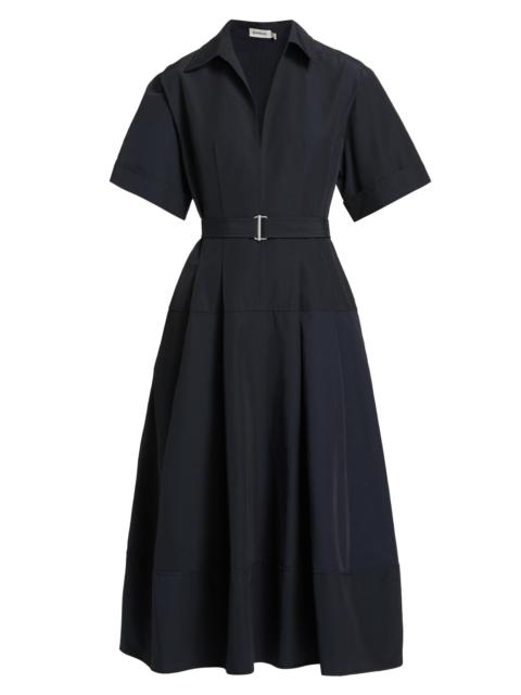 SIMKHAI Women's Deanna Belted Midi-Dress - Midnight