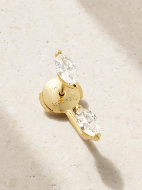 ANITA KO Orbit 18-karat Gold Diamond Single Earring