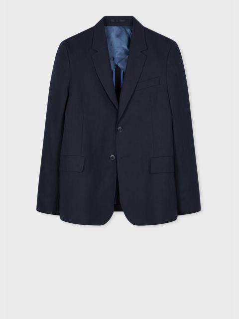 Paul Smith Dark Navy Linen Buggy-Lined Blazer