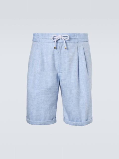 Brunello Cucinelli Linen and wool Bermuda shorts