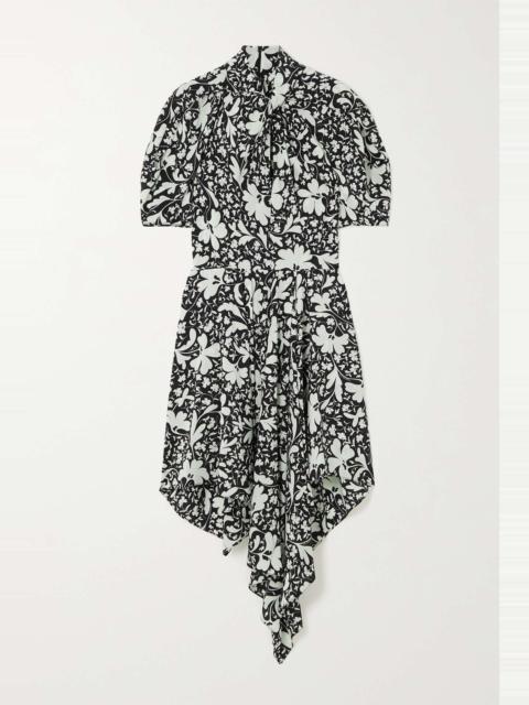 + NET SUSTAIN floral-print silk-crepe mini dress