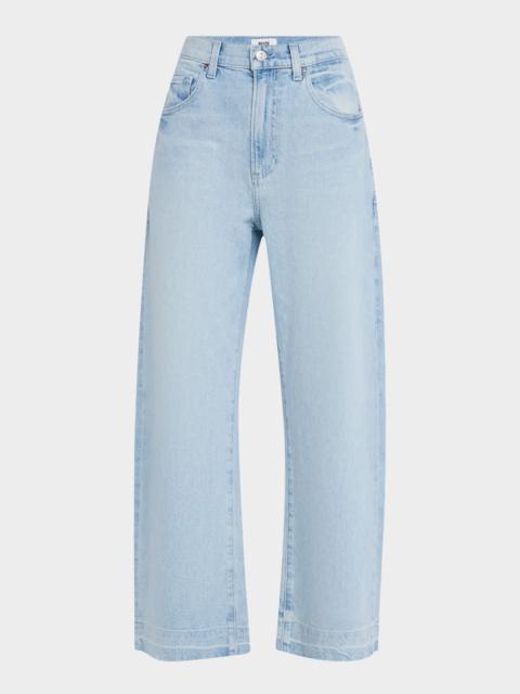 PAIGE Arellia Ankle Jeans with Wide Undone Hem