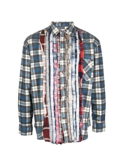 NEEDLES mixed-plaid shirt