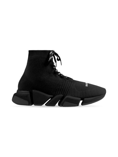 BALENCIAGA Men's Speed 2.0 Lace-up Recycled Knit Sneaker in Black
