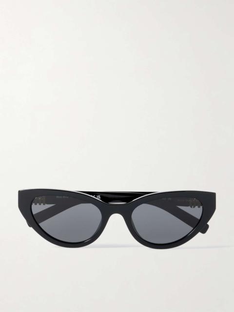 Miu Miu Cat-eye acetate sunglasses Black