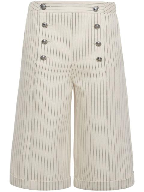 ADAM LIPPES pinstripe twill shorts