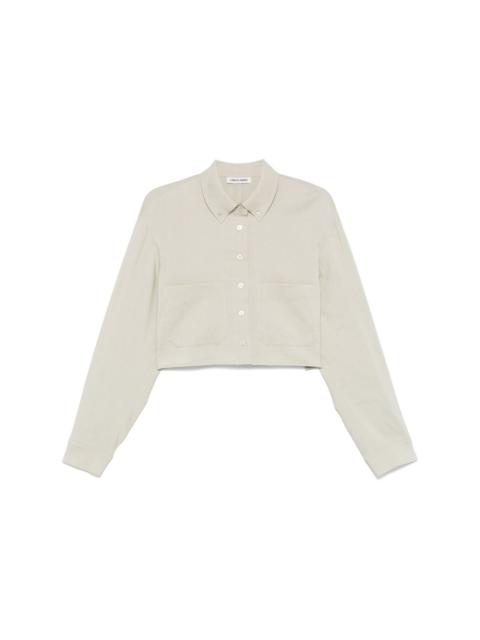 LOW CLASSIC pocket cropped shirt