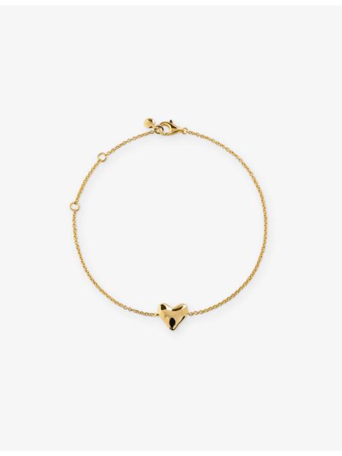 MONICA VINADER Heart-Charm 18ct Yellow Gold-Plated Vermeil Sterling-Silver Bracelet