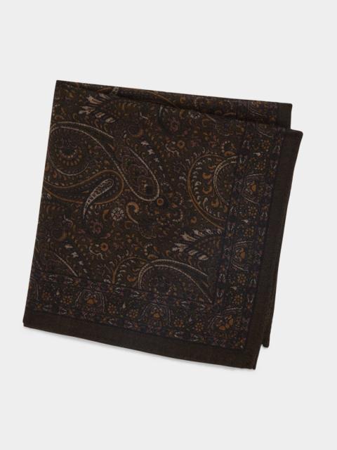 TODD SNYDER Italian Wool Perfect Paisley Pocket Square