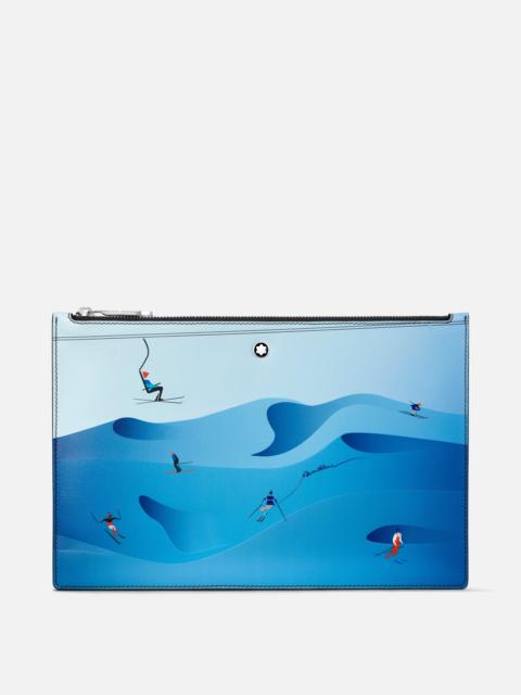 Montblanc Meisterstück scenic pouch with skiers