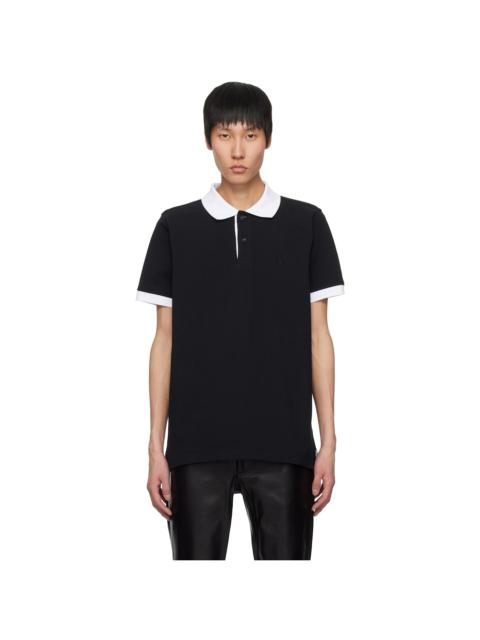 ERNEST W. BAKER Black Embroidered Polo