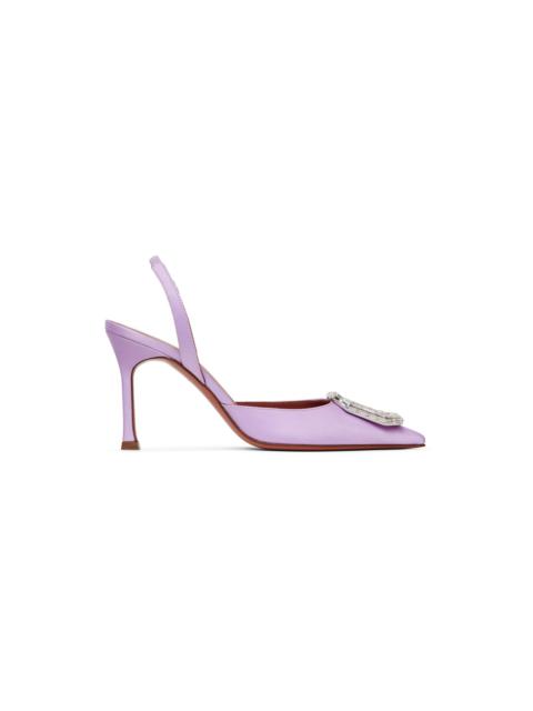 Purple Camelia Sling 90 Heels