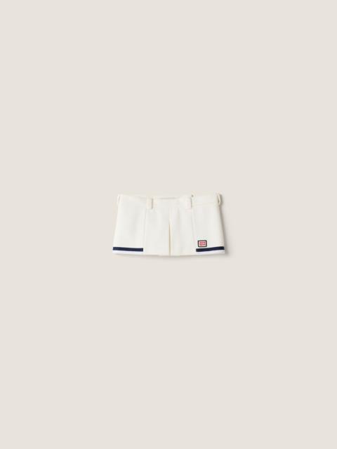 Miu Miu Bonded cotton piqué miniskirt