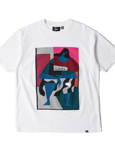by Parra Reading The Square SS Tee "White" 55165-WHT