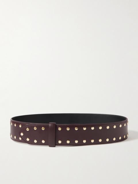 KHAITE Theo Studded Leather Belt