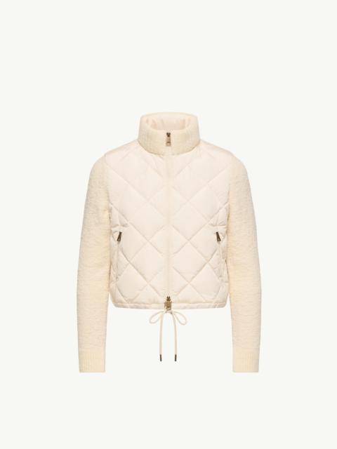 Moncler Cotton Blend Padded Zip-Up Cardigan