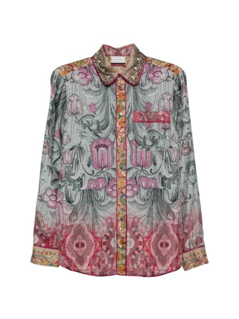 Pierre-Louis Mascia Printed silk shirt