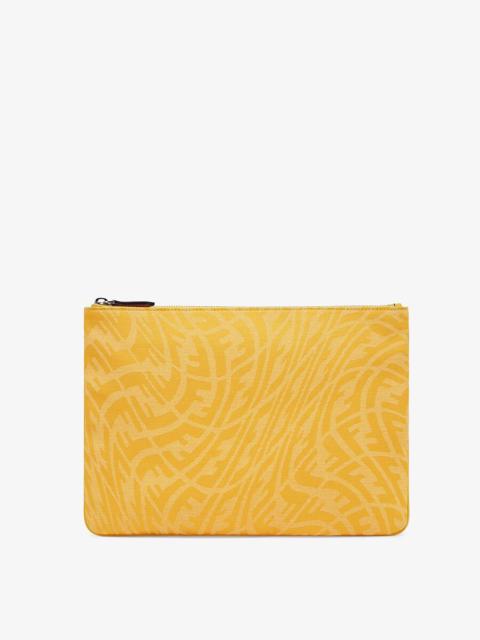 FENDI Yellow canvas pouch