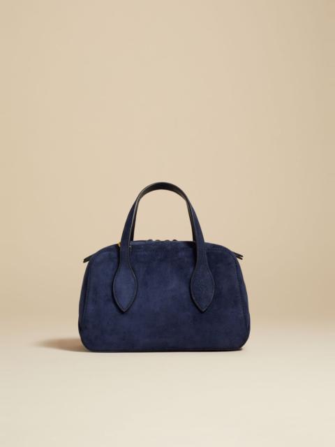 KHAITE The Small Maeve Crossbody Bag in Midnight Suede