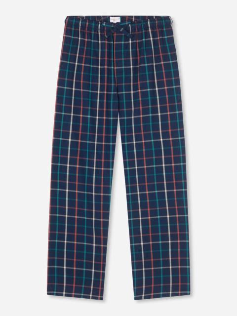 Derek Rose Men's Lounge Trousers Ranga 44 Brushed Cotton Multi