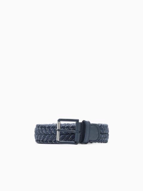 GIORGIO ARMANI BRAIDED BELT WITH BUCKLE