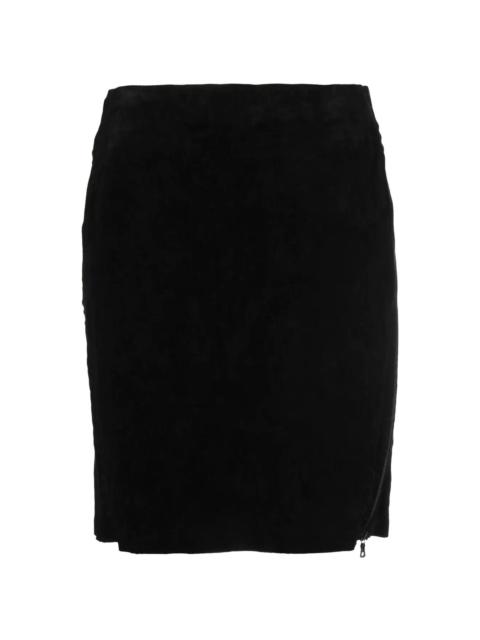 Isaac Sellam stitch-detail leather skirt