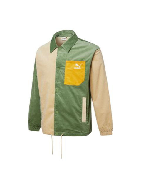 PUMA Cord Coach Jacket Jacket Green 534752-67