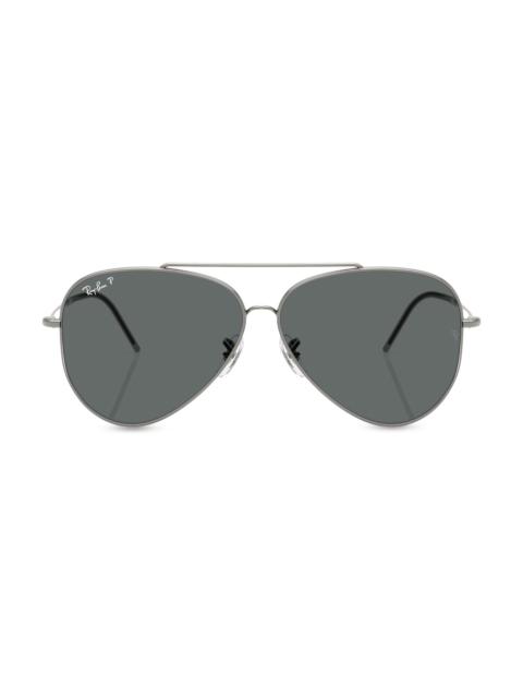 Ray-Ban Men's RBR0101S 59MM Reverse Aviator Sunglasses - Gunmetal