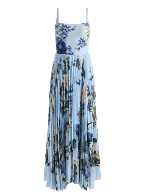 Alice + Olivia CAROLYN PLEATED MAXI DRESS